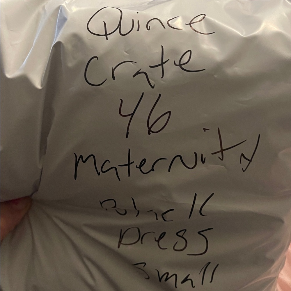 š¤°NWT Quince small Tencel Jersey Maternity Dress - Classic Blackš¤°š¾ - Picture 10 of 10